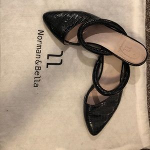Norman & Bella textured Leather flats (OBO)